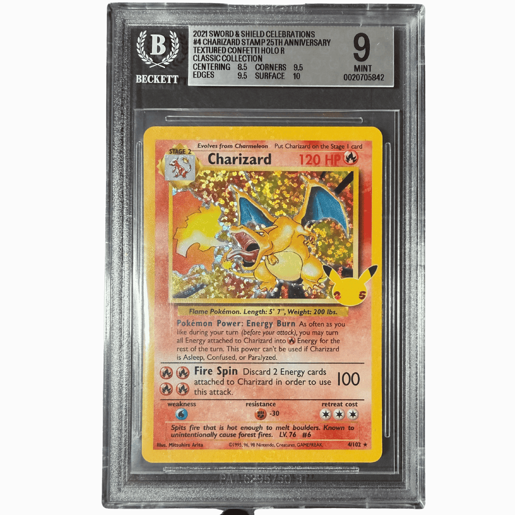 Beckett (BGS 9, Mint) Charizard 4/102 Classic Collection 25th Celebrations