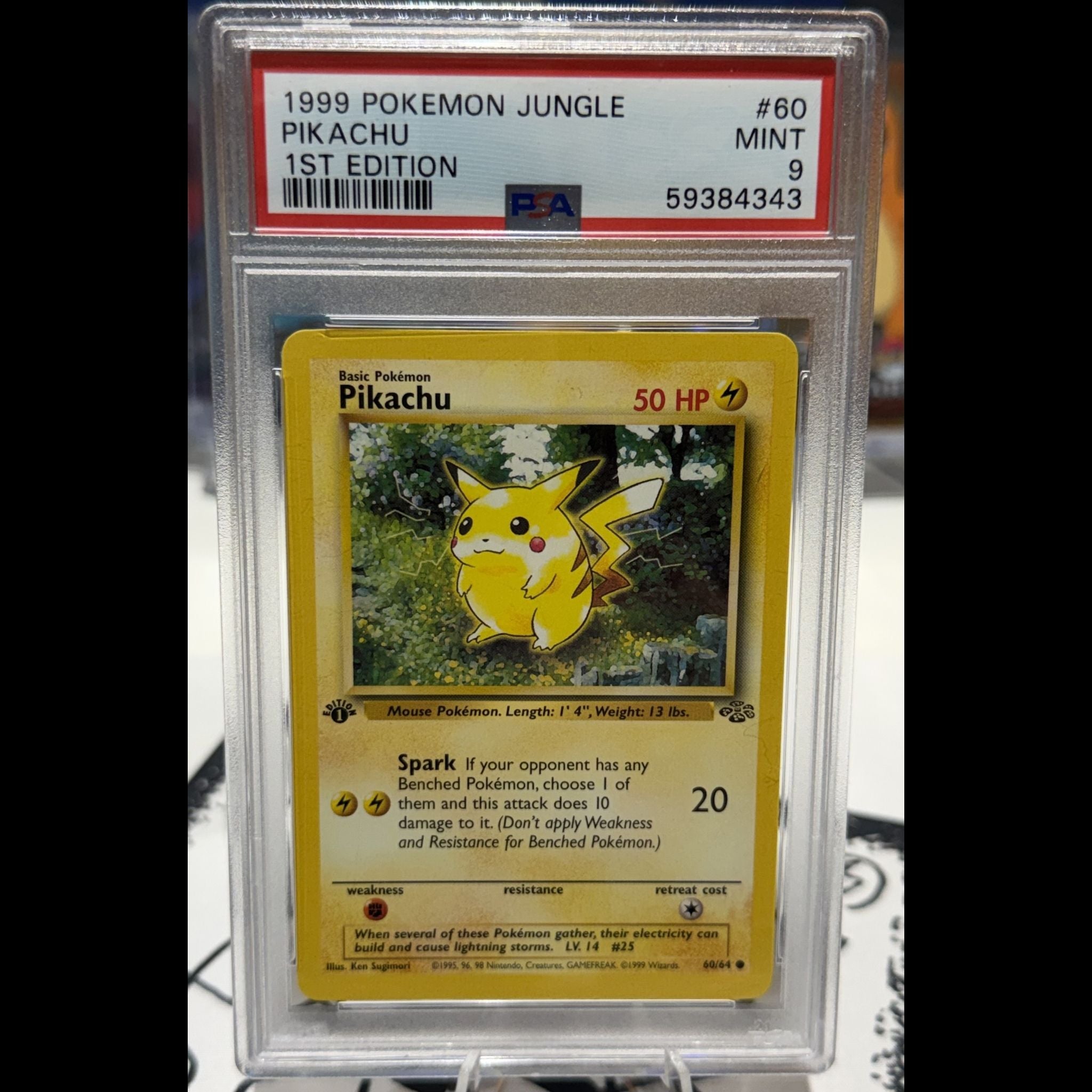 Pikachu #60 – PSA 9 Mint – 1st Edition (Jungle, 1999)