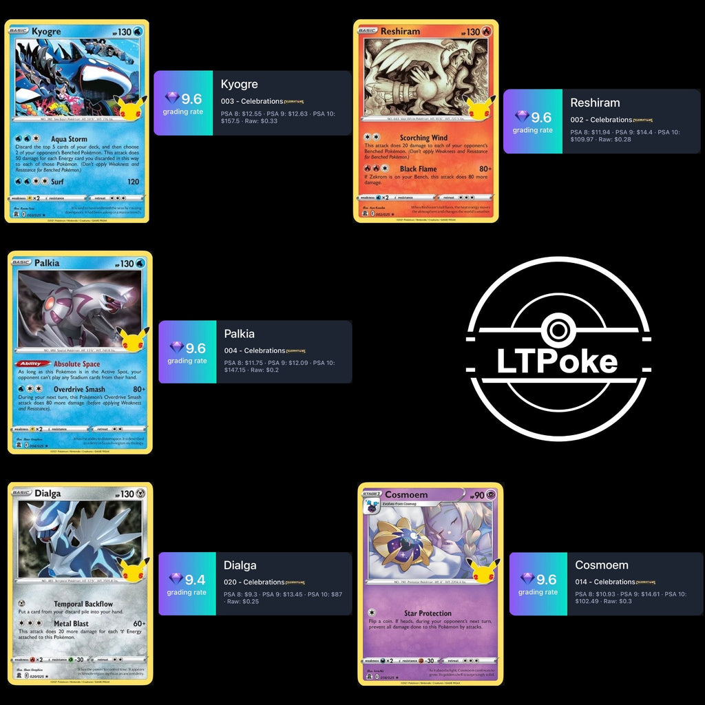 Pokemon Celebrations 7 Card Bundle
