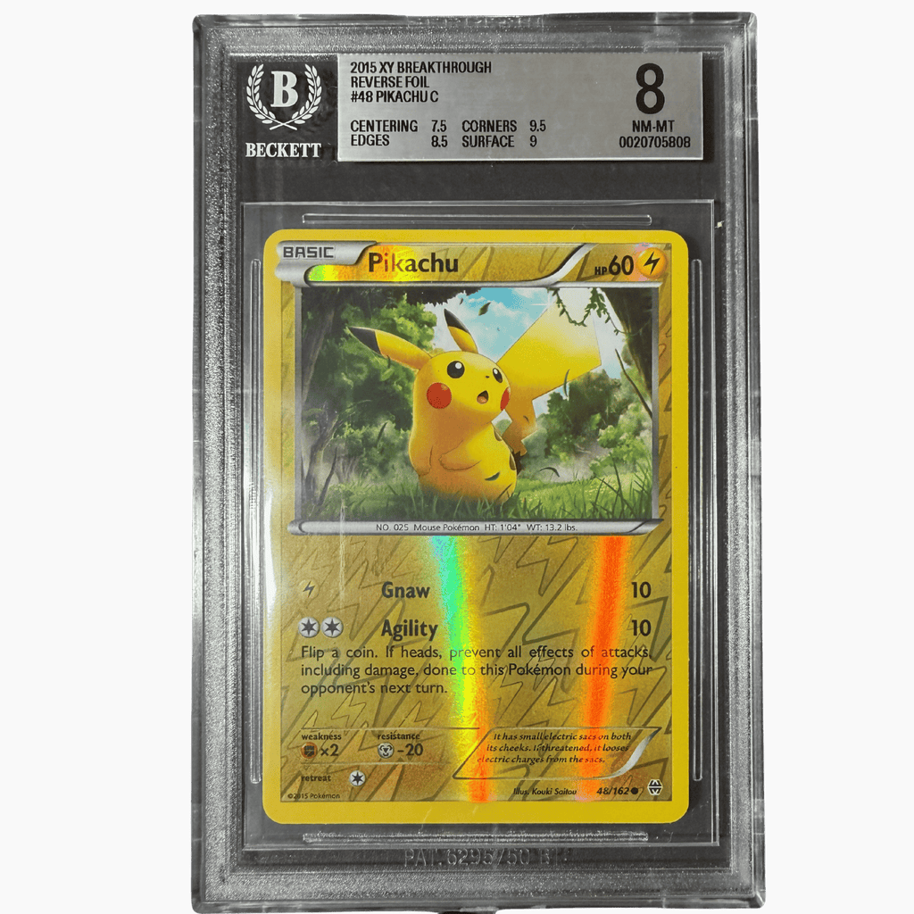 Beckett (BGS 8, Near Mint) Pikachu R. Holo 48/162 XY Breakthru