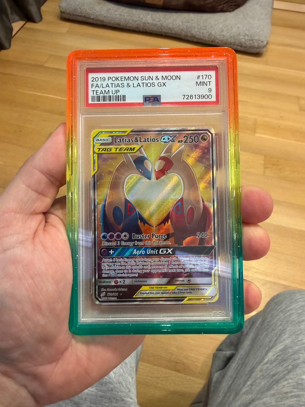 Latias Latios GX Team UP #170 PSA 9
