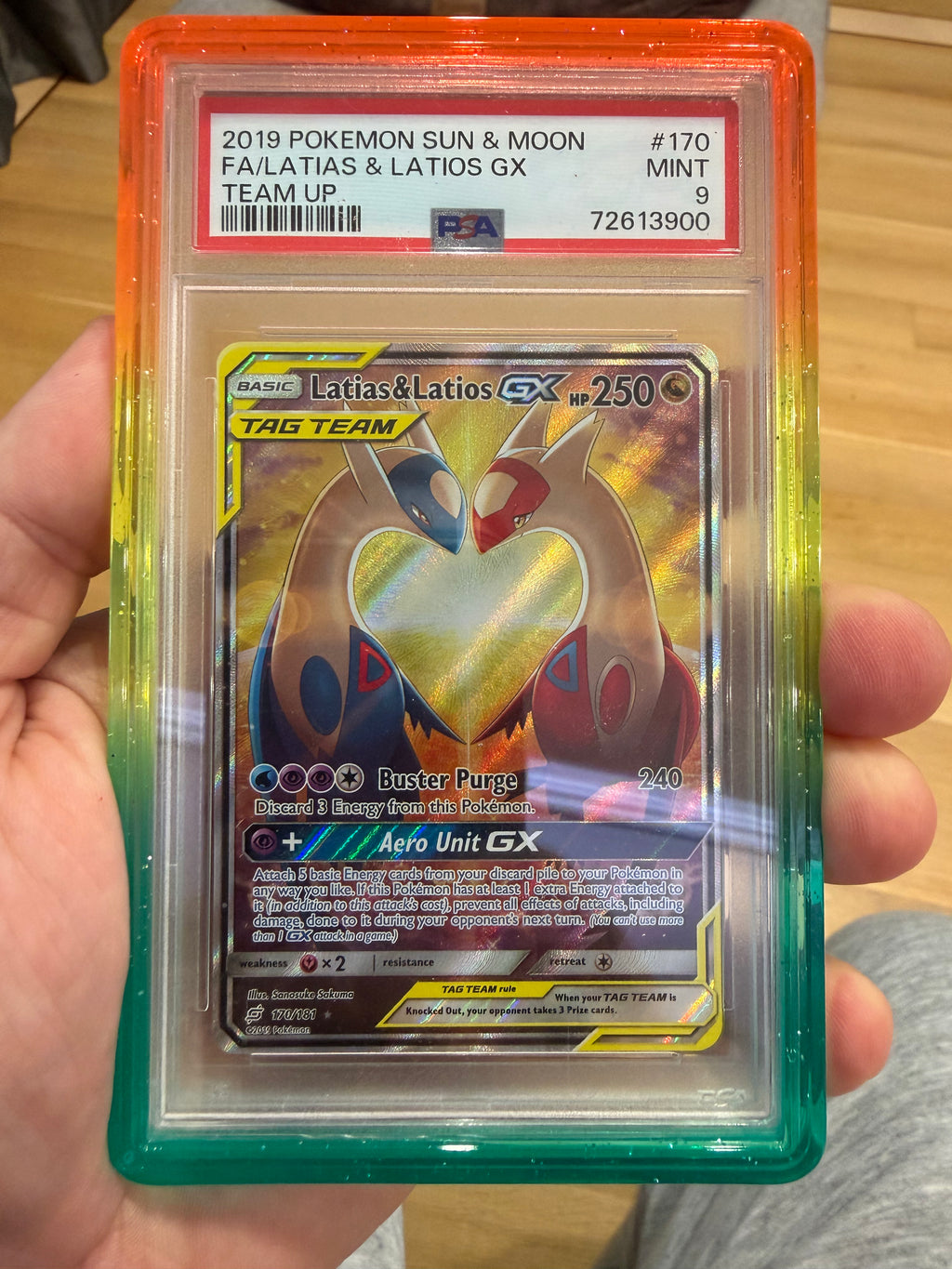 Latias Latios GX Team UP #170 PSA 9